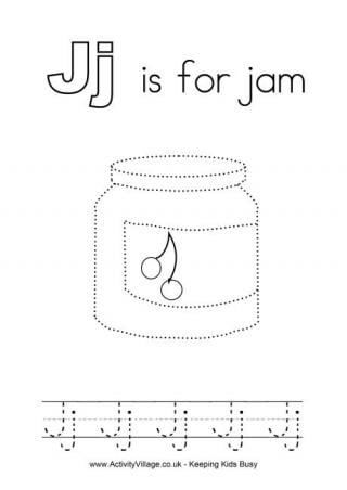 Tracing Alphabet J - UK