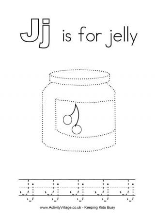 Tracing Alphabet J - US
