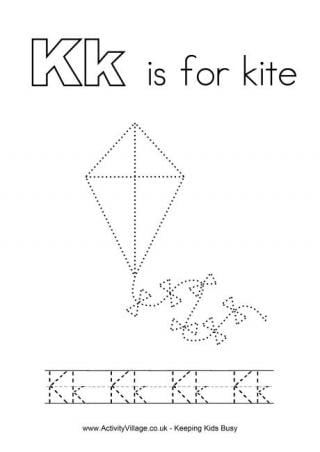 Tracing Alphabet K