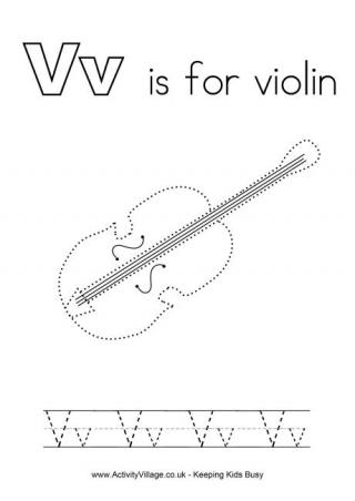 Tracing Alphabet V