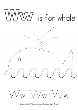 Tracing Alphabet W