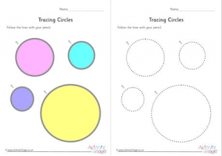 Tracing Circles Worksheets