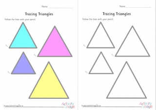 Tracing Triangles Worksheets