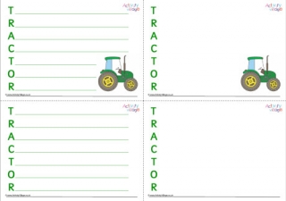 Tractor Acrostic Poem Printable