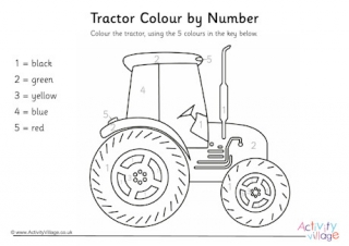 Tractor Colour by Number