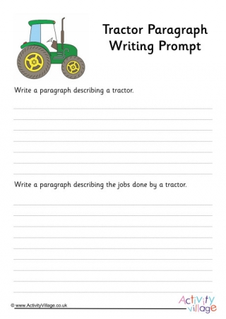 Tractor Paragraph Writing Prompt