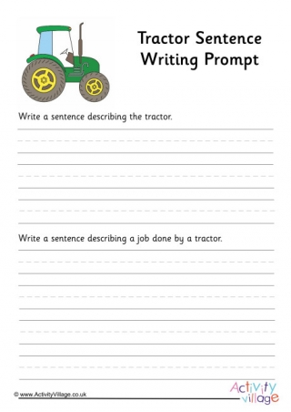 Tractor Sentence Writing Prompt