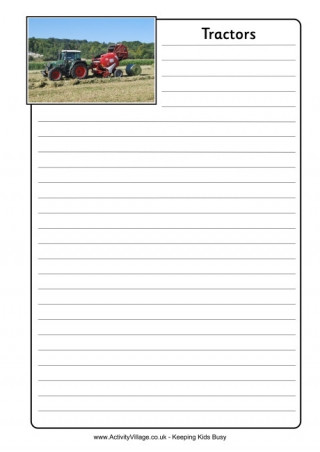 Tractors Notebooking Page