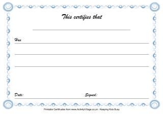free printable certificates