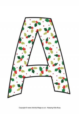 Traditional Christmas Letter Printable A