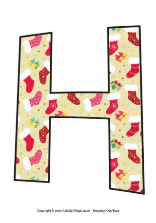 Traditional Christmas Letter Printable H