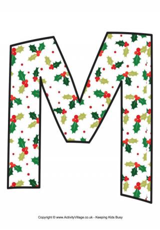 Traditional Christmas Letter Printable M 1