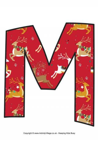Traditional Christmas Letter Printable M 2