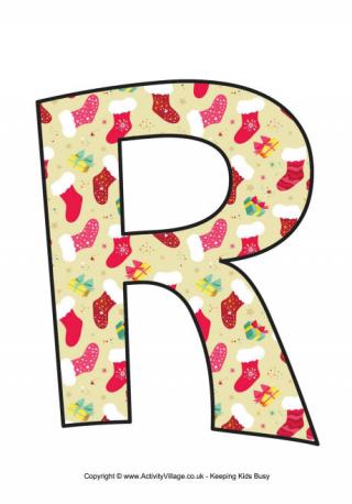 Traditional Christmas Letter Printable R 1