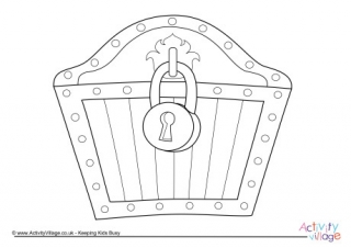 Treasure Chest Colouring Page 4