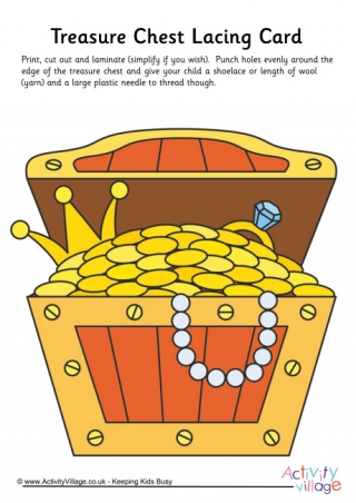 Treasure Chest Lacing Card