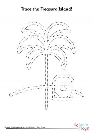 Treasure Island Tracing Page
