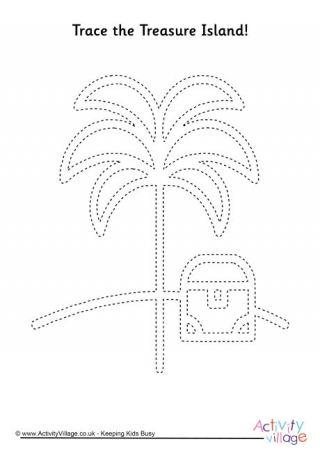 Treasure Island Tracing Page