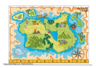 Treasure Map Counting Jigsaw
