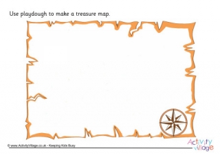 Treasure Map Playdough Mat
