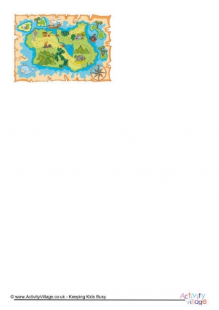 Treasure Map Writing Paper