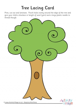Tree Lacing Card