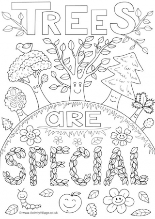 Trees Are Special Colouring Page