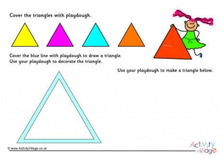 Triangle Shape Playdough Mat