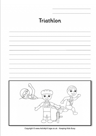 Triathlon Writing Page