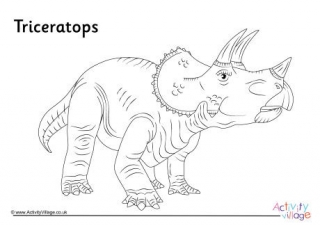 Triceratops Colouring Page 2