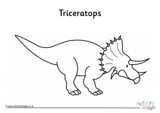 Triceratops Colouring Page