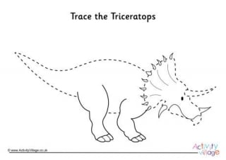 Triceratops Tracing Page