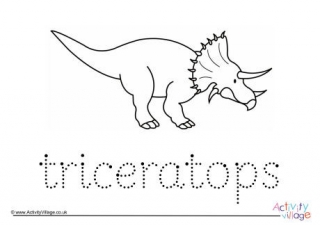 Triceratops Word Tracing