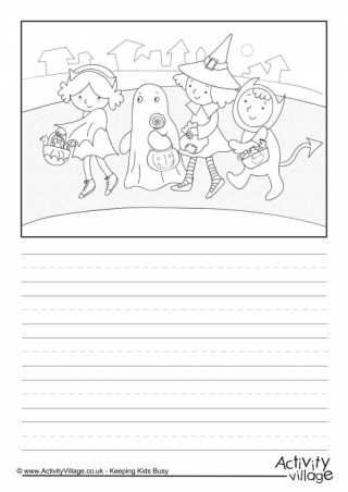 Trick or Treating Story Paper 3