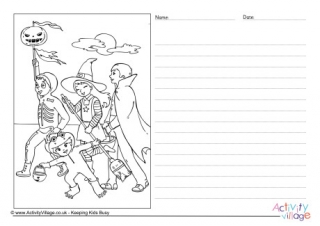 Trick or Treating Story Paper