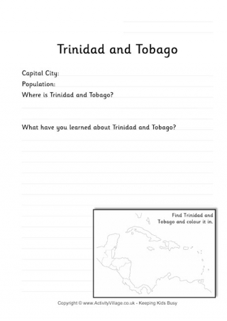 Trinidad and Tobago Worksheet