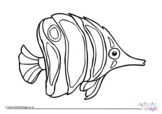 Tropical Fish Colouring Page