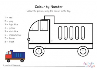 Truck Colour by Number 2