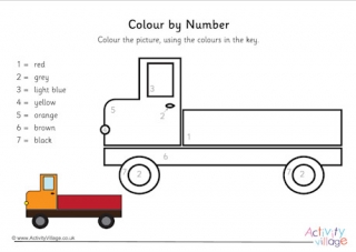 Truck Colour by Number 3