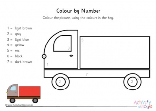 Truck Colour by Number