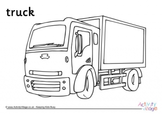 Truck Colouring Page