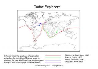 Tudor Explorers Worksheet 1