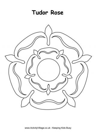 Tudor Rose Colouring Page