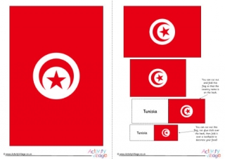 Download Tunisia Flag Colouring Page