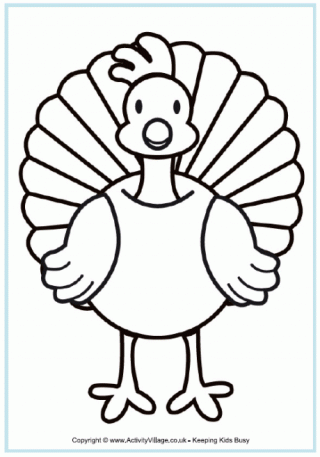 Turkey Colouring Page