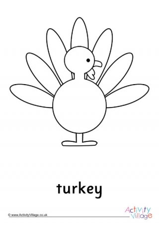 Turkey Colouring Page 3