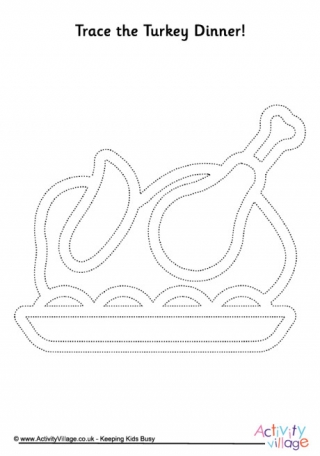 Turkey Dinner Tracing Page