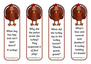 Turkey Jokes Bookmarks