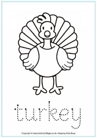 Turkey Word Tracing