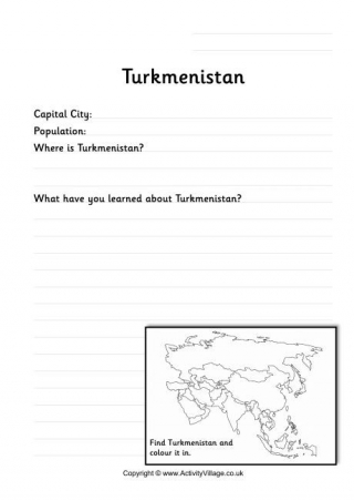 Turkmenistan Worksheet